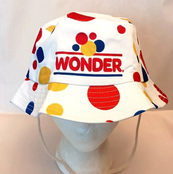 Classic Wonder Bread Colors Logo Bucket Cap Hat New Size LG - Picture 3 of 5